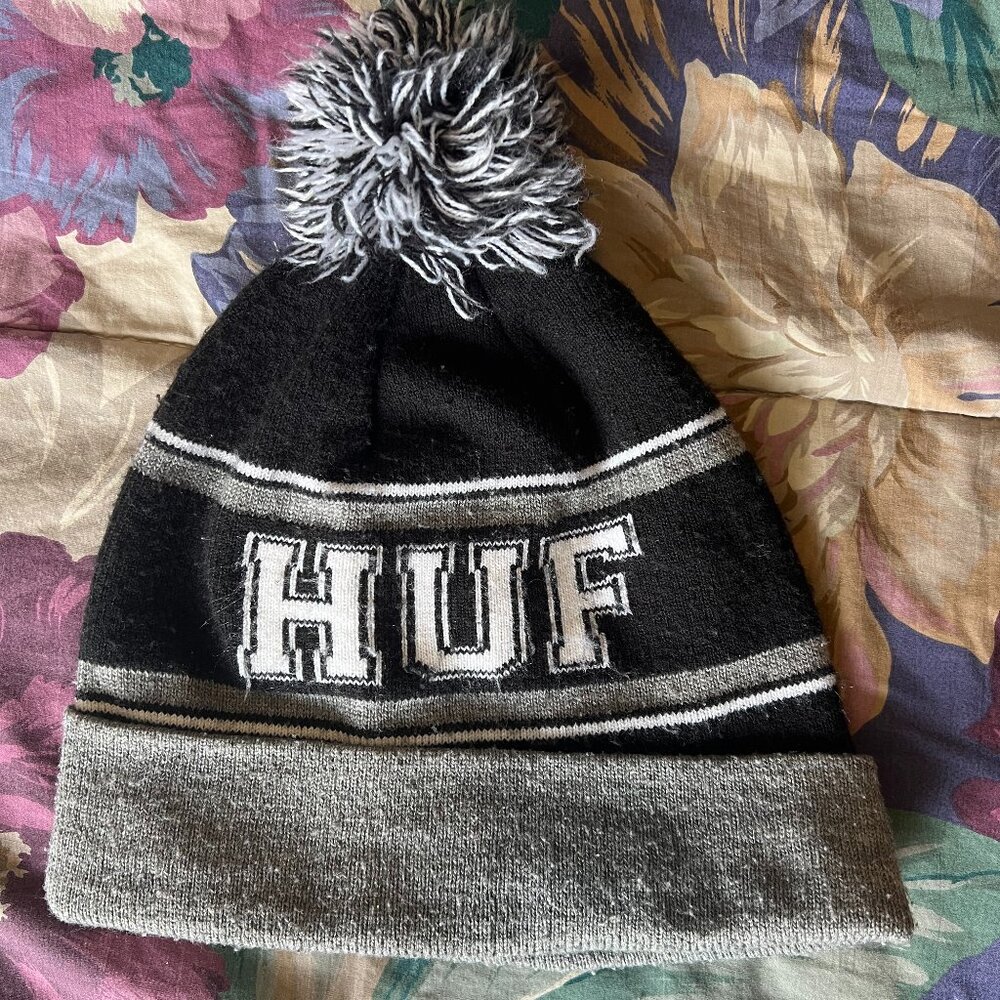 HUF Pom Beanie - Black Grey